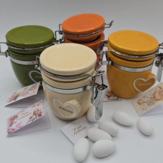 Bomboniere/Gastgeschenk Gewürzdosen in 4 Farben