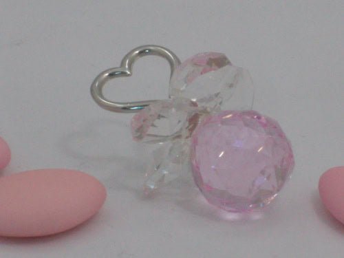 Kristallschnuller rosa - Bomboniere Gastgeschenk - Pina´s Bombonieren