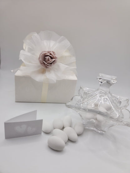 Bomboniere Gastgeschenk CRYSTALL SCATOLA 4 punte