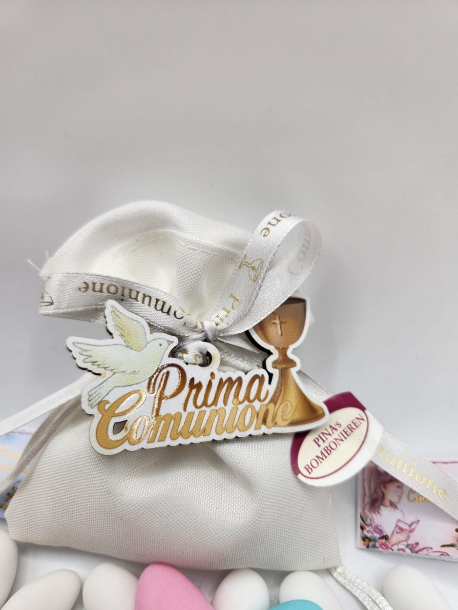 10 x Mandelsäckchen "Prima Comunione" Sparpaket - Pina´s Bombonieren