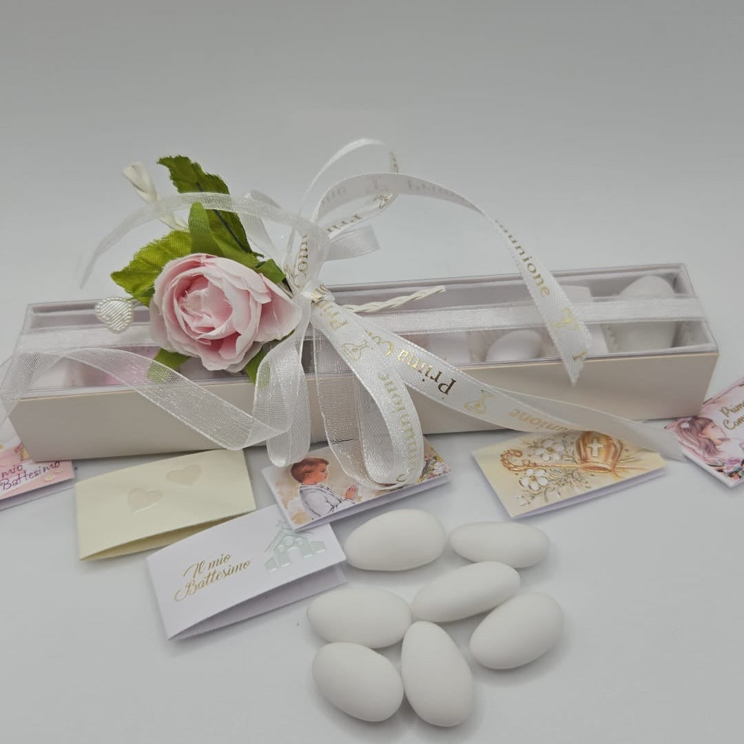 Bomboniere- Gastgeschenk Box mit fünf Confetti