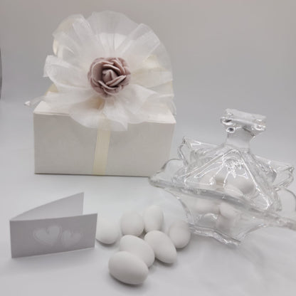 Bomboniere Gastgeschenk CRYSTALL SCATOLA 4 punte