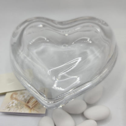 Bomboniere- Gastgeschenk Glasdose in Herzform
