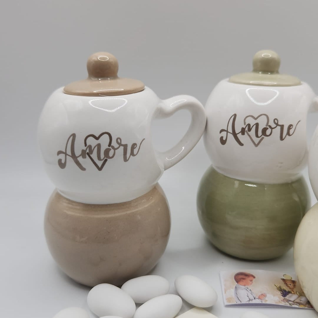 Bomboniere Moka incl. Confetti und Bigliettino 