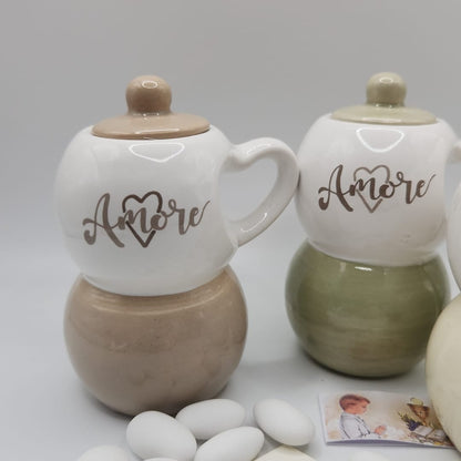 Bomboniere Moka incl. Confetti und Bigliettino 