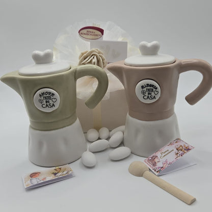 Bomboniere/ Gastgeschenk-Zuckerdose Mokka