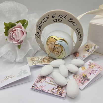 Bomboniere/Gastgeschenk Aufsteller mit der Heiligen Familie
