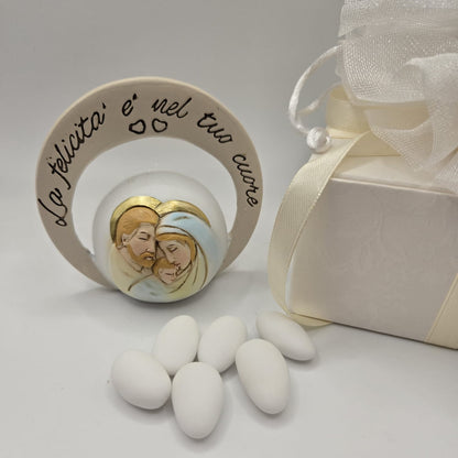 Bomboniere/Gastgeschenk Aufsteller mit der Heiligen Familie