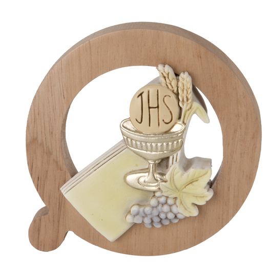 Bomboniere - Gastgeschenk Aufsteller aus Holz Kommunion