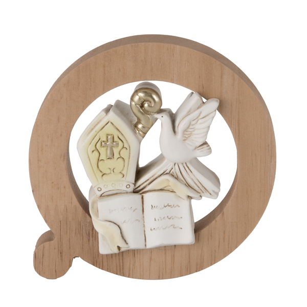 Bomboniere - Gastgeschenk Aufsteller aus Holz Firmung