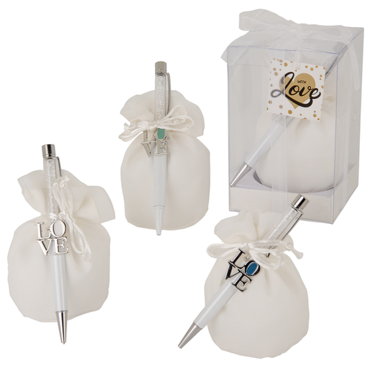 Bomboniere Gastgeschenk edler Kugelschreiber zur Hochzeit