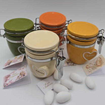 Bomboniere/Gastgeschenk Gewürzdosen in 4 Farben