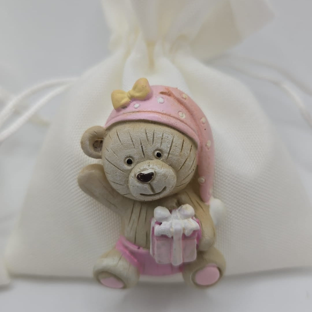 Bomboniere Teddybär als Magnet rosa