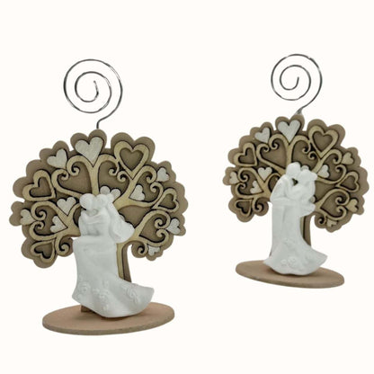 Geschenk Holzaufsteller Brautpaar als Notizhalter - Pina´s Bombonieren