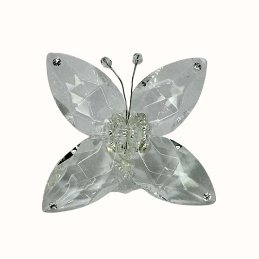 Kristallaufsteller Schmetterling weiß - personalisiert - Pina´s Bombonieren