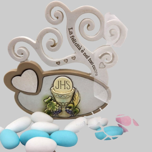 Lebensbaum Aufsteller Gastgeschenk mit Kelch - Kommunion Konfirmation - Pina´s Bombonieren