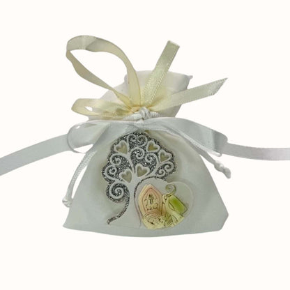 Mandelsäckchen Lebensbaum und Mitra - Pina´s Bombonieren