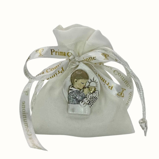 Mandelsäckchen mit Magnet Kommunionjunge - personalisiert - Pina´s Bombonieren
