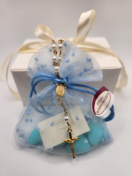 piccolo Rosario kleiner Rosenkranz Pina´s Bombonieren Gastgeschenk 