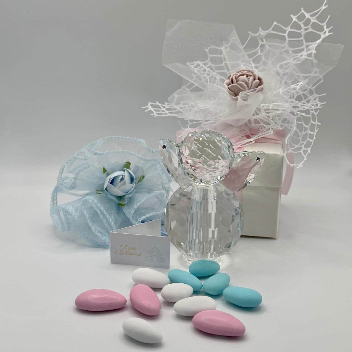 Wunderschöner großer Kristall Engel - personalisiertes Gastgeschenk - Pina´s Bombonieren